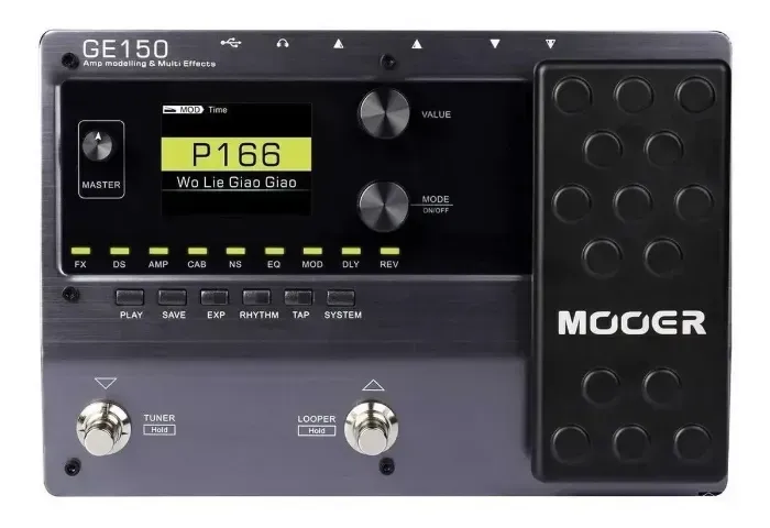 Pedaleira Mooer GE150 para Guitarra com Multi-Efeitos e Pedal de Expressão