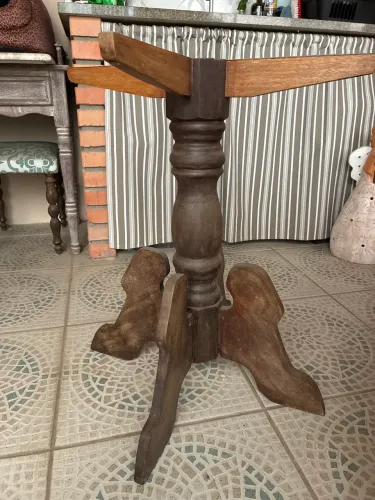 Pé de mesa madeira maciça 