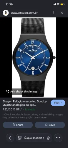 Relógio Skagen Sundby Titanium