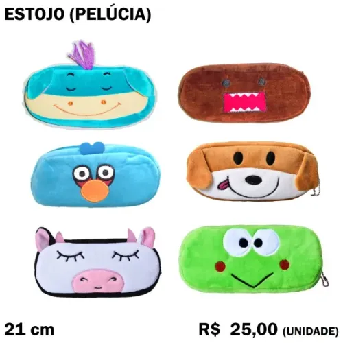 Estojo de Lápis de Pelúcia