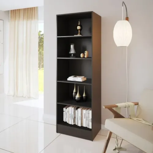 Estante Livreiro Mirage Preto Viero - Entrega Rápida!
