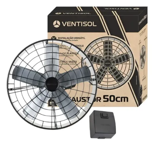 Exaustor Ventilador Ventisol 50cm potência 150w, 220V Casse Climática T