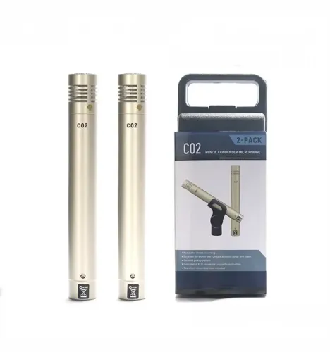 Par de Microfones Samson C02 condensador Super Cardioide