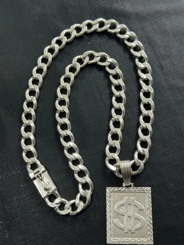 Cordão de prata 950, 138 gramas