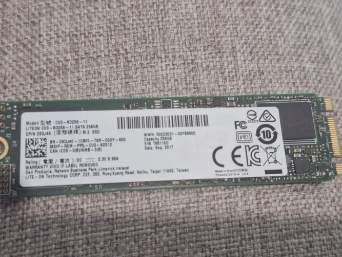 SSD M.2 SATA 256GB Lite-On (OEM Dell) - Excelente Estado
