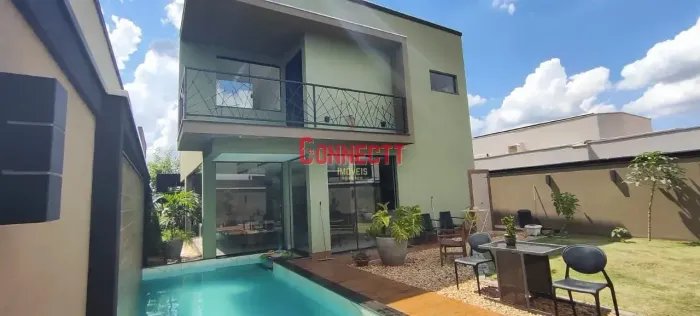 CASA SOBRADO COM 3 SUITES PISCINA E 4 VAGAS NO CONDOMÍNIO VILLA DE SAN FRANCESCO.