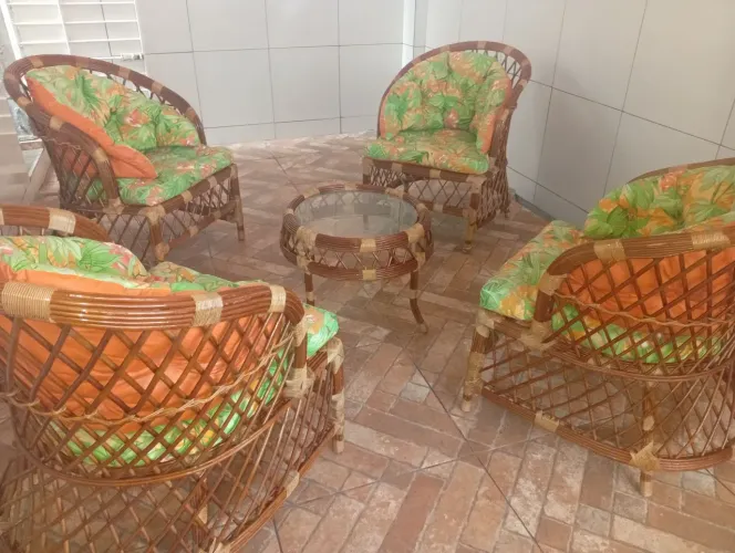 JG de terraço em vime
