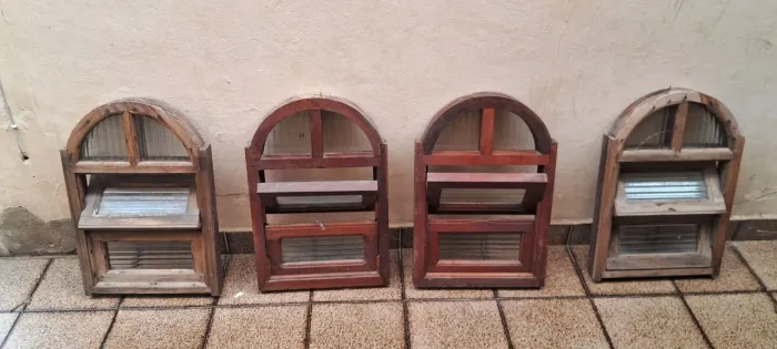 Janelas basculante madeira com vidro