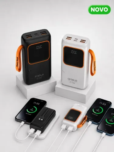Carregador Portátil Gold BTE-46 30000mAh 22.5W