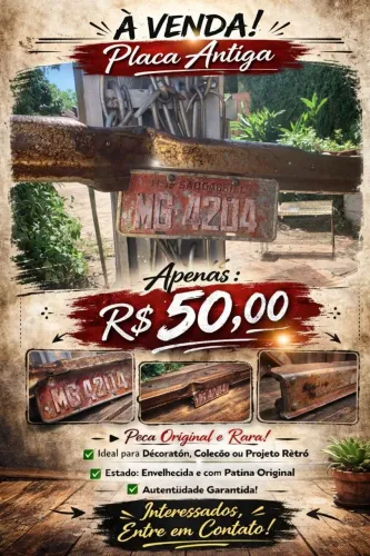 Placa vermelha antiga