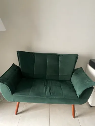 Poltrona Namoradeira - 2 lugares - Suede - Verde