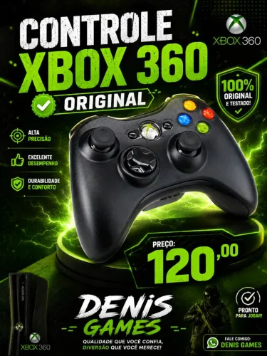 Controle original xbox 360