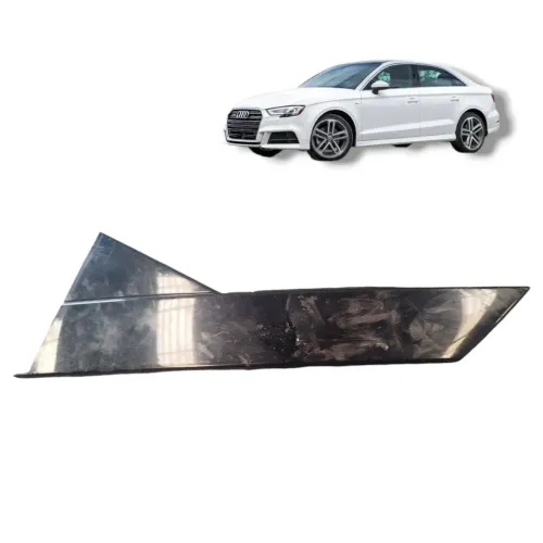 Moldura Porta Traseira Esquerda Black Piano Audi A3 2017 Preto