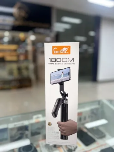 TRIPÉ BASTÃO DE SELFIE ELETROMEX DE 180CM