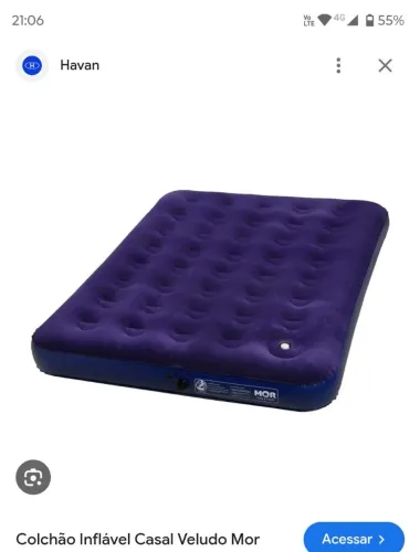 Vendo colchão inflável casal , novo na caixa . Com bomba acoplada . 