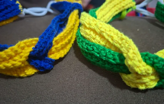 Tiara croche copa do brasil