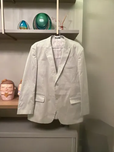 Blazer Masculino Buckman Alfaiataria Bege Claro