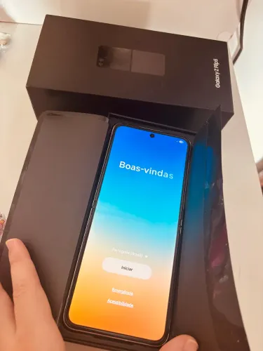 Galaxy z flip5 rosa 256gb linha verde