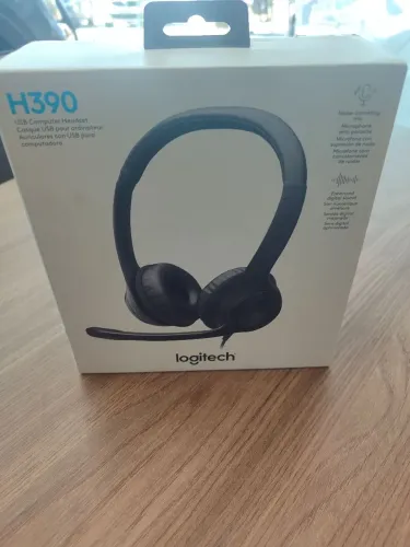Headset com fio Usb-A H390 preto