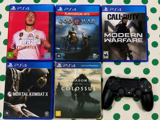 Jogos PS4 + Controle Original - Vendo Separado