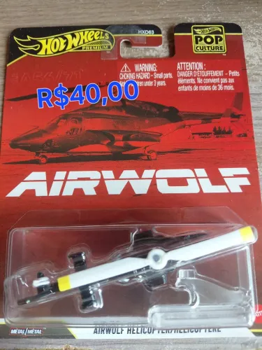 Hot Wheels Airwolf Helicópter pop culture
