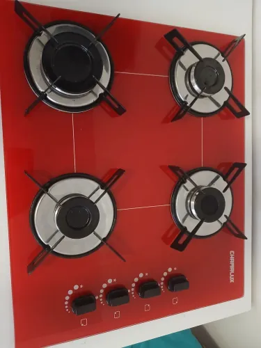 Cooktop 4 boca vermelho