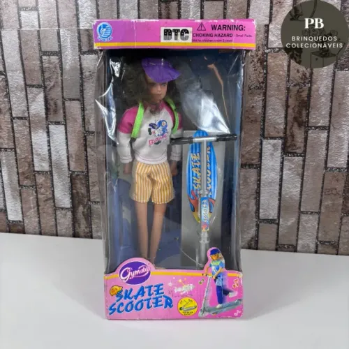 Boneca Genérica Gym Dolls - Skate Scooter anos 90