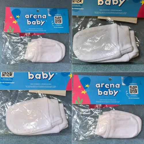 Par de luvinhas infantis branco Arena Baby