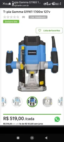 Tupia Gamma G 1965 1.200 W 127 V