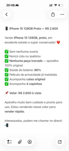 iPhone 15 128GB
