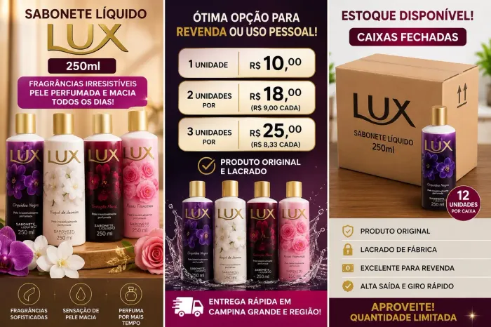 Sabonete Líquido Lux 250 ml Original - Promoção