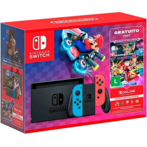 Nintendo Switch Semi Novo Destravado (com chip) - Completo