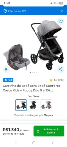CARRINHO DE BEBÊ USADO 