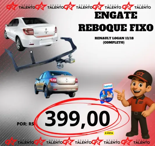 ENGATE REBOQUE FIXO LOGAN 