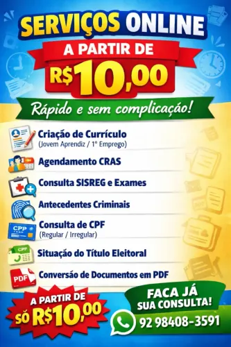SERVIÇOS ONLINES - ENTREGA RÁPIDA