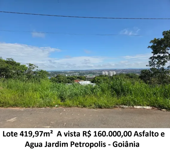 Leia a descrição: Lote 419,97m² (Asfalto e Agua) Jardim Petropolis