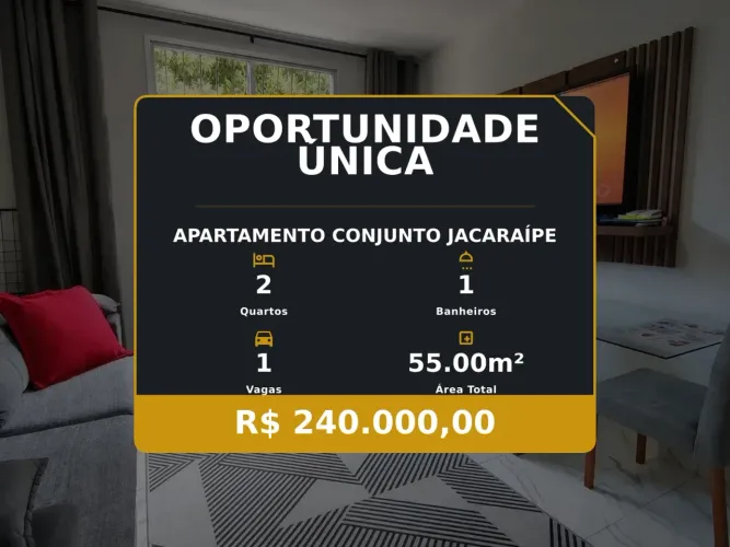 Linda opção de apartamento em Conjunto Jacaraípe Segurança e lazer para você!