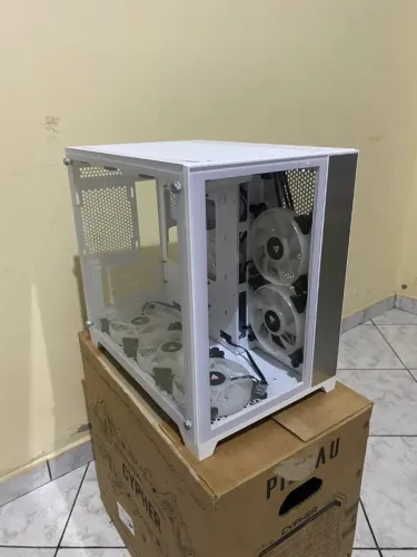 Gabinete Gamer Pichau HX710L + 8 Ventoinha Acegeek Crystal, ARGB, + AirCooler ARGB