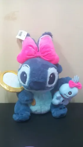 Pelúcia stitch de lacinho e espelho
