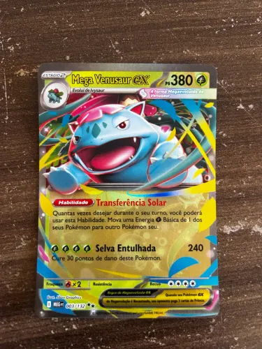 Carta mega Venusaur ex Pokémon original ultra rara