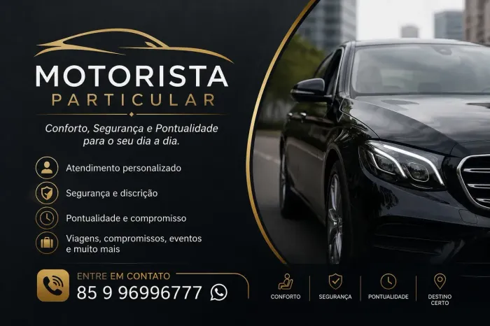 Disponível para trabalho de motorista particular 