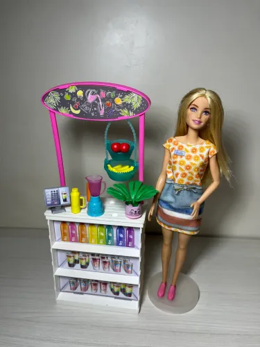 Boneca Barbie conjunto de sucos naturais 