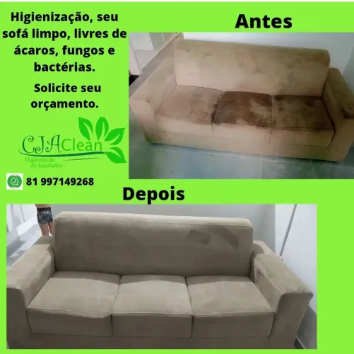 Limpeza e higienização de estofados