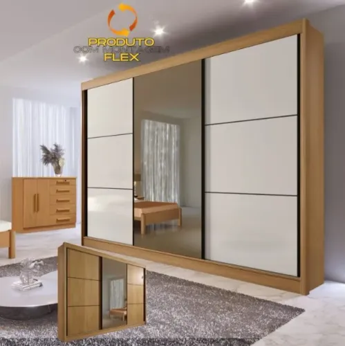 Guarda Roupa Los Angeles 2,73 m 100% MDF Novo Pronta Entrega