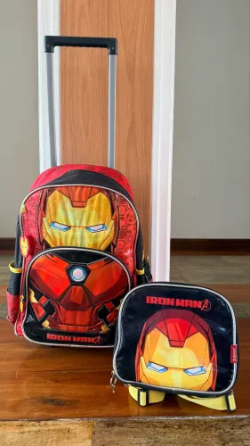 Mochilete e lancheira Homem de Ferro