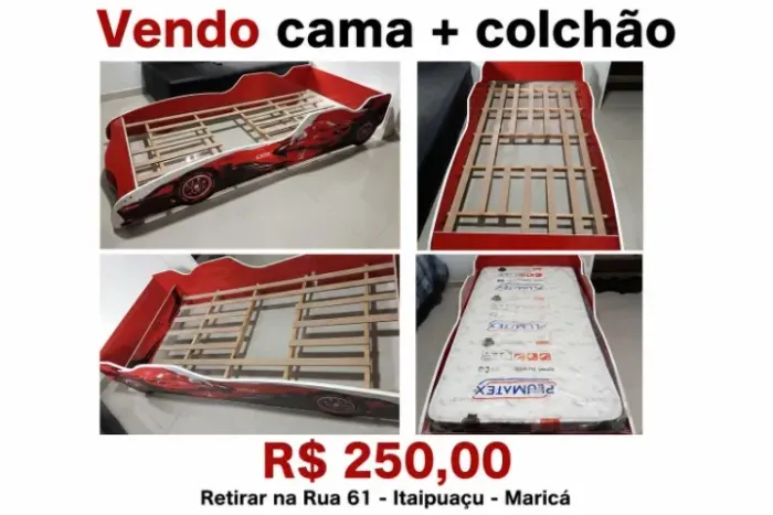 Vendo cama + colchão