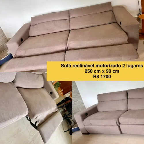 Sofá reclinável motorizado
