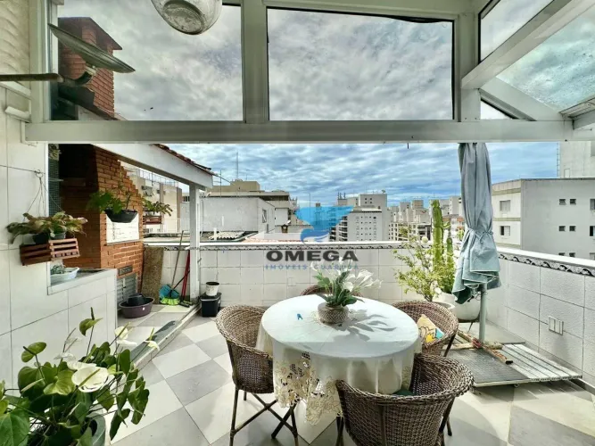 Praia das Pitangueiras, Guarujá, Vista mar, Cobertura, 3 quartos (1 suíte), 1 vaga de gara