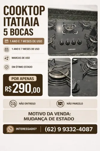 Cooktop Itatiaia 5 bocas