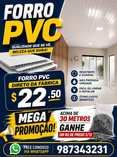 Forro pvc branco Germinado